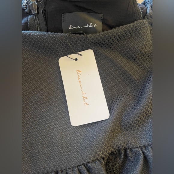 Line & Dot ~ Evelyn Puff Sleeve Mini Dress in Black - Picture 4 of 4